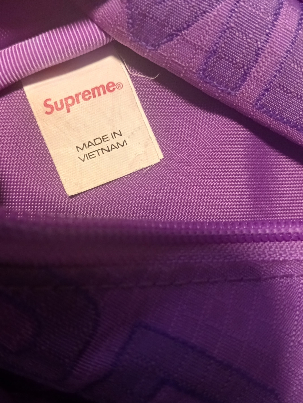 SUPREME LOGO SLING PACK BACKPACK Purple - Picture 7 of 13